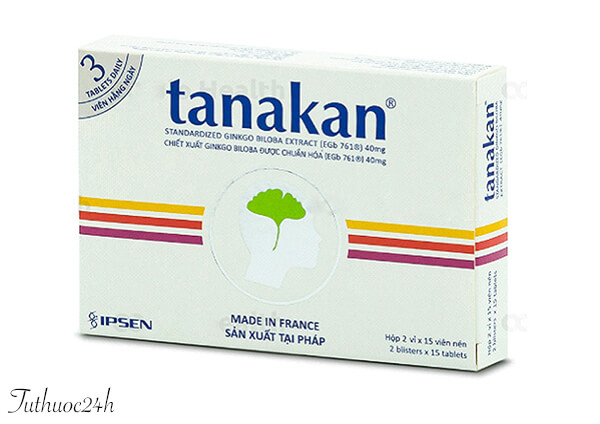 Tanakan hỗ trợ điều trị một số bệnh về thần kinh và giúp tăng cường tuần hoàn máu não.