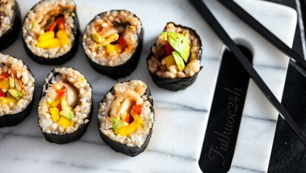 Sushi chay - món ăn đẹp mắt dễ làm, được nhiều người ưa chuộng